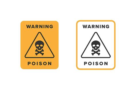 poison icon vector design highly toxic material hazard icon board