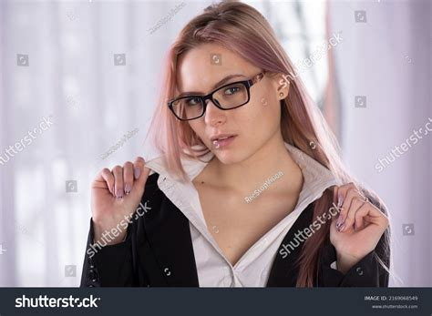 Beautiful Girl Sexy Blonde Business Suit Stock Photo 2169068549 Shutterstock