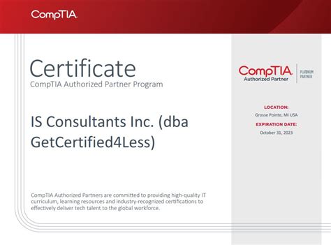 Comptia Partner Certificate