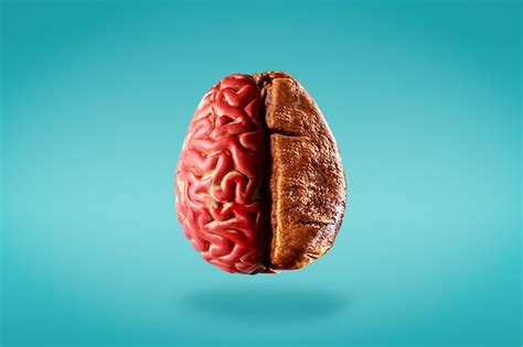 Premium Photo Creative Brain Stimulation Concept Half A Human Brain