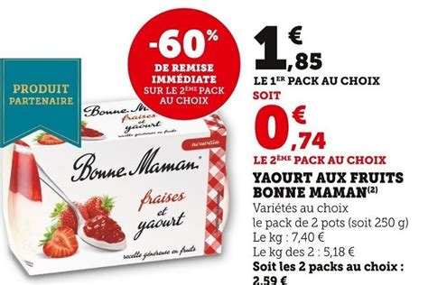 Promo Yaourt Aux Fruits Bonne Maman Chez Super U