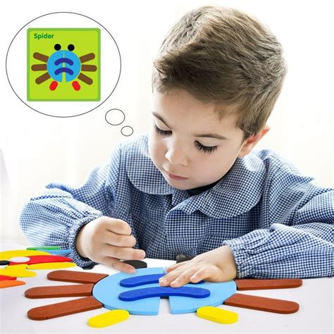 Joc Educativ Tangram Cu Piese Geometrice Multicolore Din Lemn