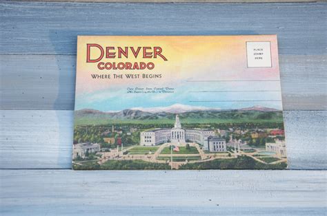 Travel Postcards Denver Colorado Vintage Denver Postcard