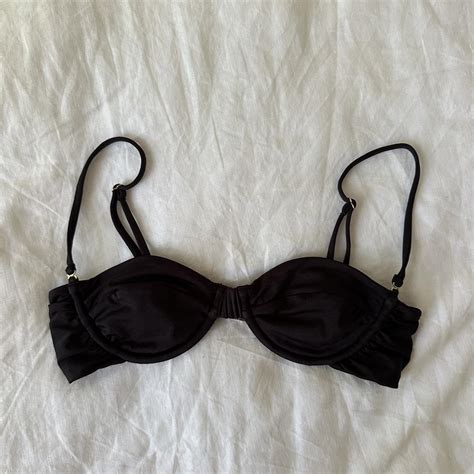 Sommer Swim Bikini Top Xs Black Excellent Depop