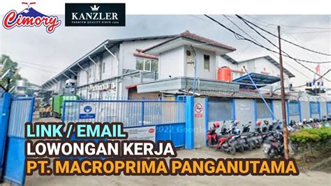 Lowongan Kerja PT Macroprima Panganutama Cimory Group Cikupa Tangerang