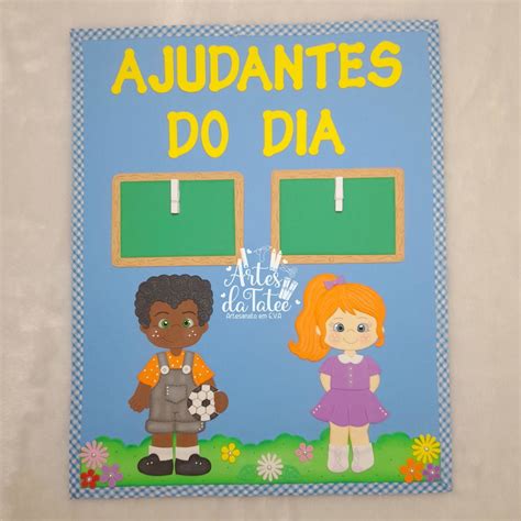 Painel Sala de Aula Ajudante Tema Crianças Elo7