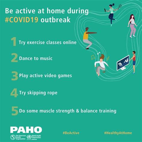 Social media postcards: Be active and stay healthy at home (COVID-19) - PAHO/WHO | Pan American ...