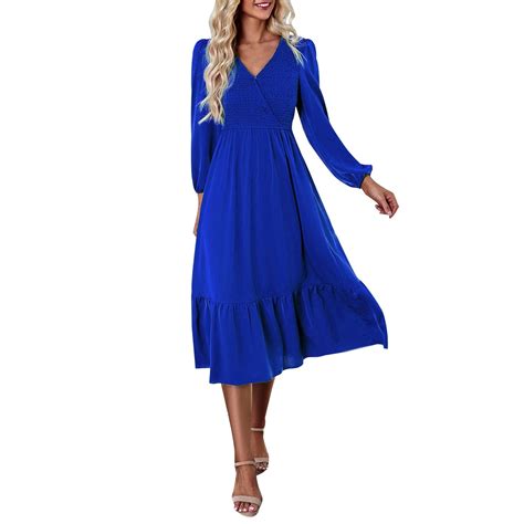 Gubotare Wedding Guest Dresses For Women Women S Fall Maxi Dress Long