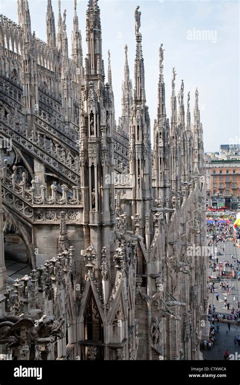 Milan - Duomo from roof Stock Photo - Alamy