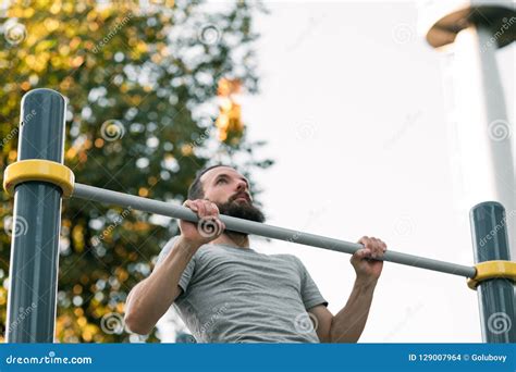 Static Exercise Muscle Strength Outdoor Training Stock Photo Image Of