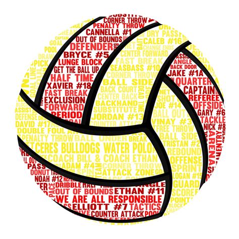 Personalised Water Polo Word Art Gift Etsy