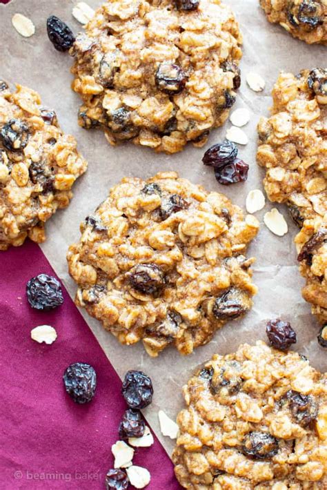 Chewy Oatmeal Raisin Cookie Recipe Vegan Gluten Free Refined Sugar