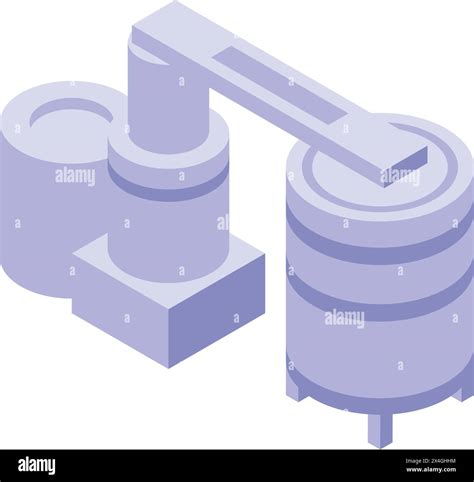 Steel plant process line icon isometric vector. Iron gear. Aluminum ...