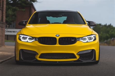 Free Download Hd Wallpaper Bmw Yellow F80 M3 Front View