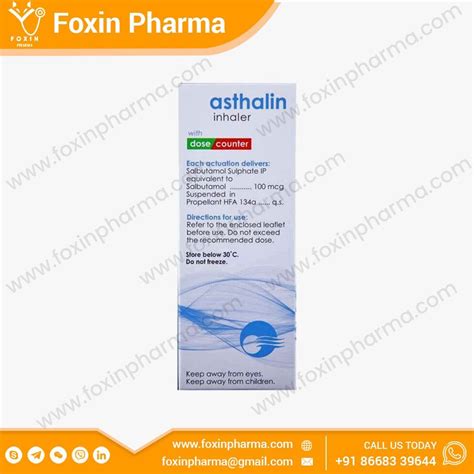 Asthalin Salbutamol Inhalation Cipla Ltd 200 Metered Doses At Rs 395