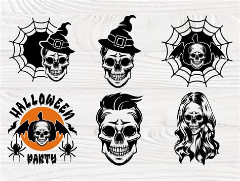 Halloween Svg Bundle Skulls Svg Woman Skull Svg By Tonisartstudio