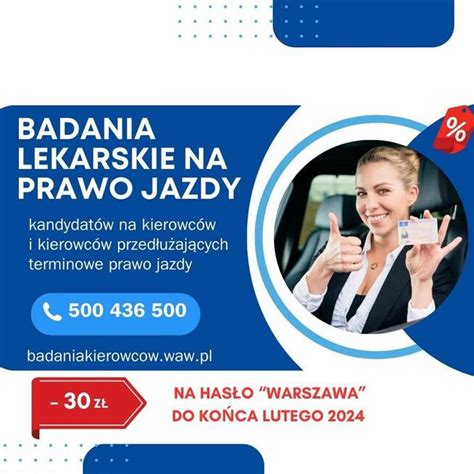 BADANIA LEKARSKIE NA PRAWO JAZDY Warszawa