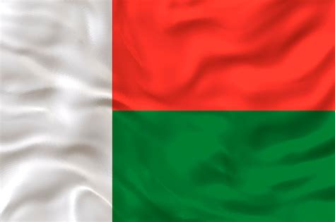 Bandera Nacional De Madagascar Fondo Con La Bandera De Madagascar