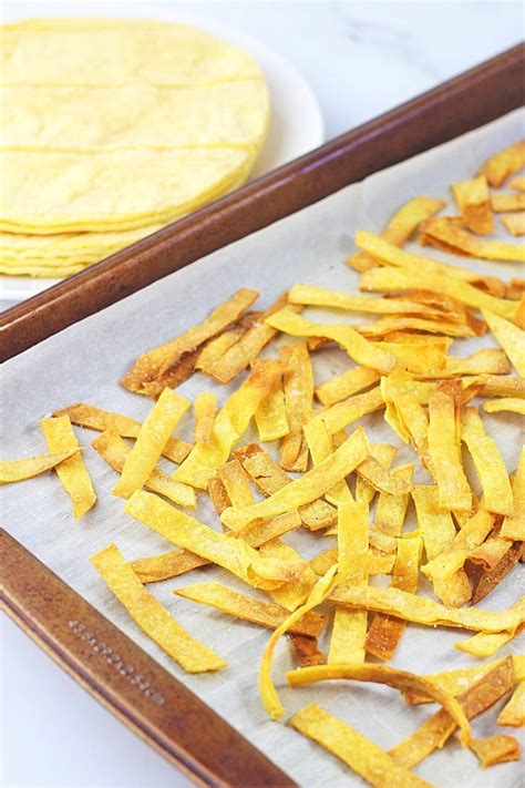 Quick And Easy Baked Tortilla Strips • Now Cook This