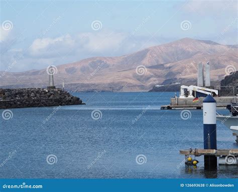 Entrance To Puerto Calero Marina Lanzarote Spain Stock Photo - Image of ...