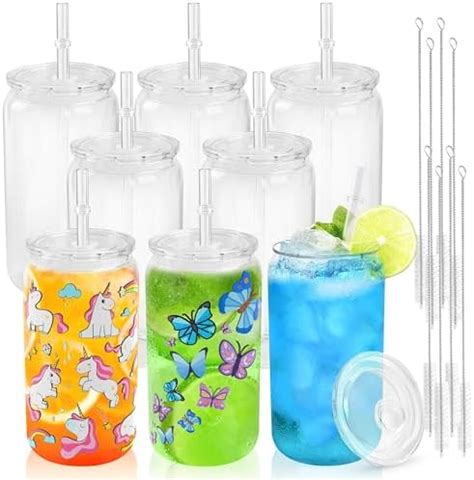 Amazon Joyclub Pack Sublimation Cups Oz Clear Glass Cans