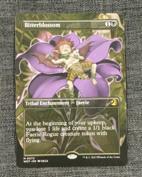 Bitterblossom Anime Borderless MTG Proxy Wilds Of Eldraine