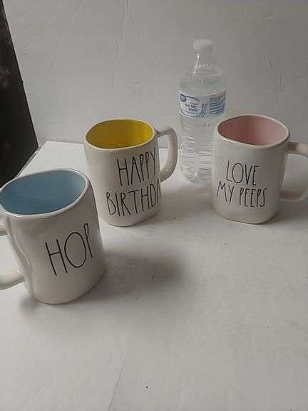 Three Rae Dunn Coffee Mugs Trice Auctions