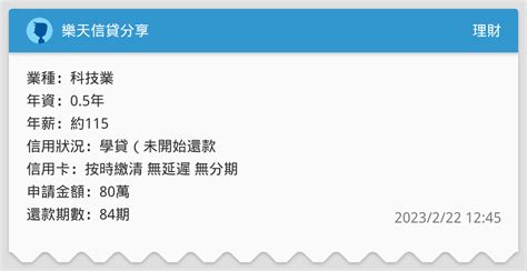 樂天信貸分享 理財板 Dcard