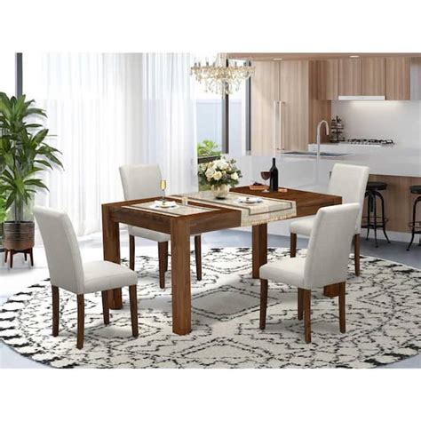 East West Furniture Piece Multi Color Solid Wood Top Dining Room