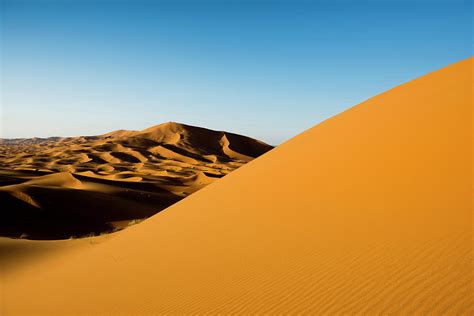 Sand Dunes Near Merzouga Erg Chebbi Sahara Desert Morocco Africa