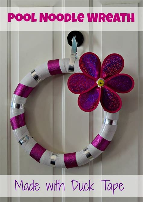 Duck Tape Pool Noodle Spring Wreath Pool Noodle Wreath How To Make