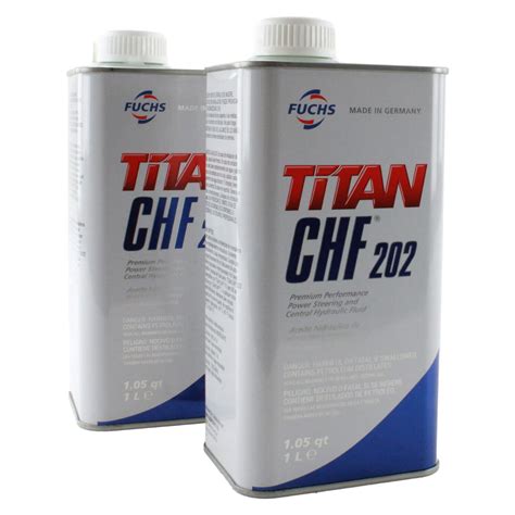 Fuchs 2 Liter TITAN CHF 202 Hydraulic Fluid 2 X 1L For Audi VW Porsche