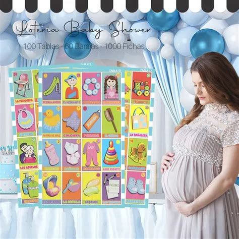 Loteria Baby Shower Ni O Tablas Fichas Incluidas En Venta En