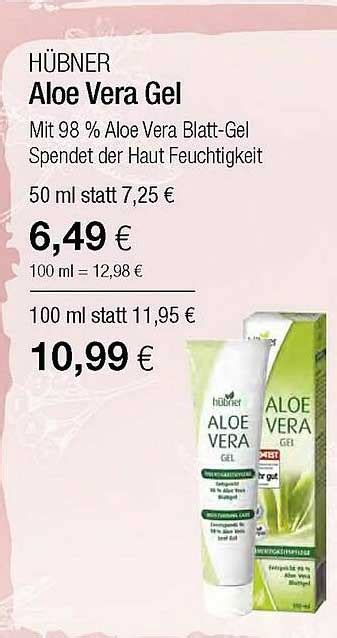 Hübner Aloe Vera Gel Angebot bei Vitalia 1Prospekte de