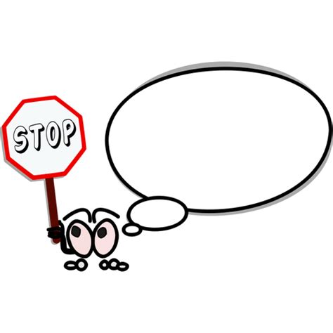 Speech Bubble Showing Stop Sign Vector Image Public Domain Vectors