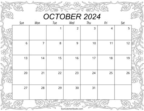 October 2024 Calendar Free Printable Diy Projects Patterns