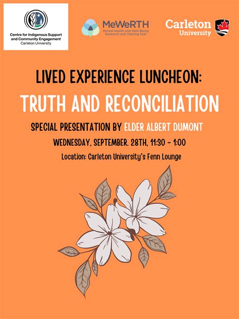Lived Experience Luncheon: Truth and Reconciliation Event - Mental