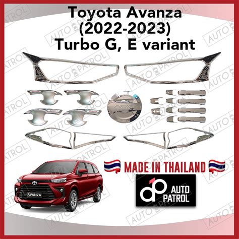 Toyota Avanza 2022 2023 Combo Garnish Set Chrome Shopee Philippines