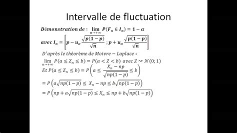 Echantillonnage Et Estimation Partie 3 Intervalle De Fluctuation