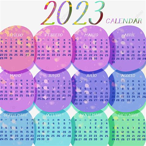 2023 Calendar Colorful