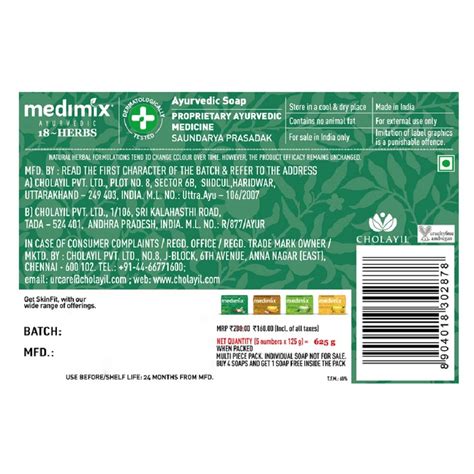 Medimix Ayurvedic Classic 18 Herbs Soap 125 G 4 1 Offer Pack