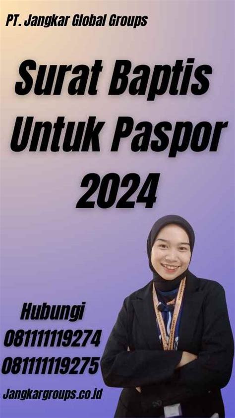 Surat Baptis Untuk Paspor Jangkar Global Groups