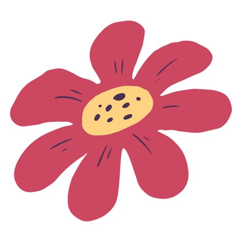 Design Png E Svg De Flor Plana Vermelha E Laranja Para Camisetas