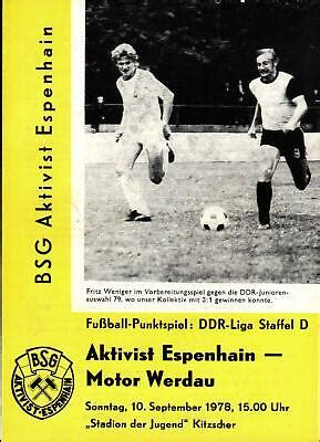 DDR Liga 78 79 BSG Aktivist Espenhain BSG Motor Werdau 10 09 1978 EBay