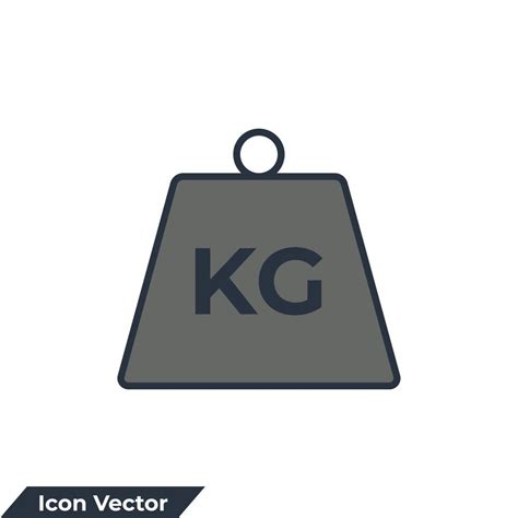 Weight Icon Logo Vector Illustration Kilogram Dumbbell Symbol Template