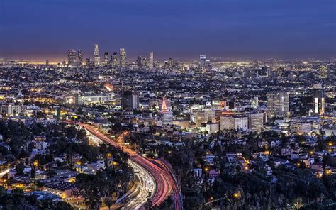 Los Angeles From Hollywood Bowl Overlook At Night Same Ang Flickr