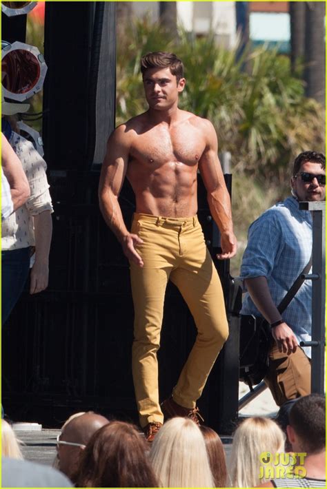 Full Sized Photo Of Zac Efron Shirtless Nearly Naked On Set Zac My