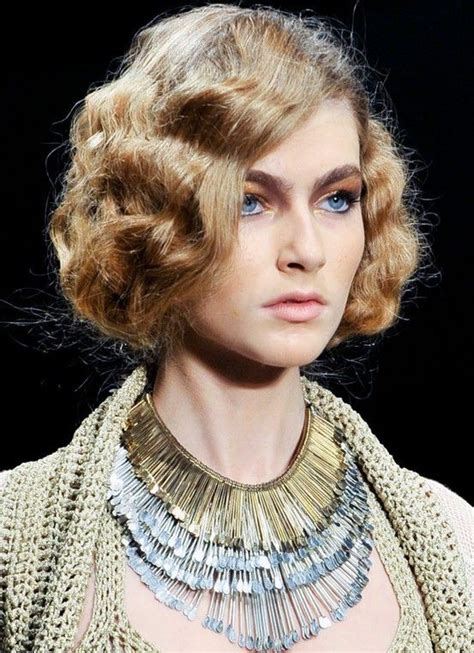 Flapper Hair Wavy Bob Hairstyles Vintage Hairstyles