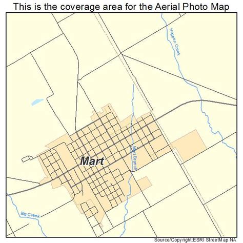 Aerial Photography Map Of Mart Tx Texas