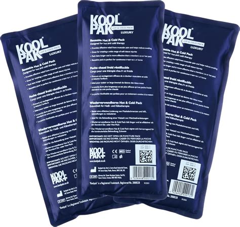 Koolpak Deluxe Reusable Hot Cold Gel Packs X3 Triple Pack Amazon Co Uk Health Personal Care